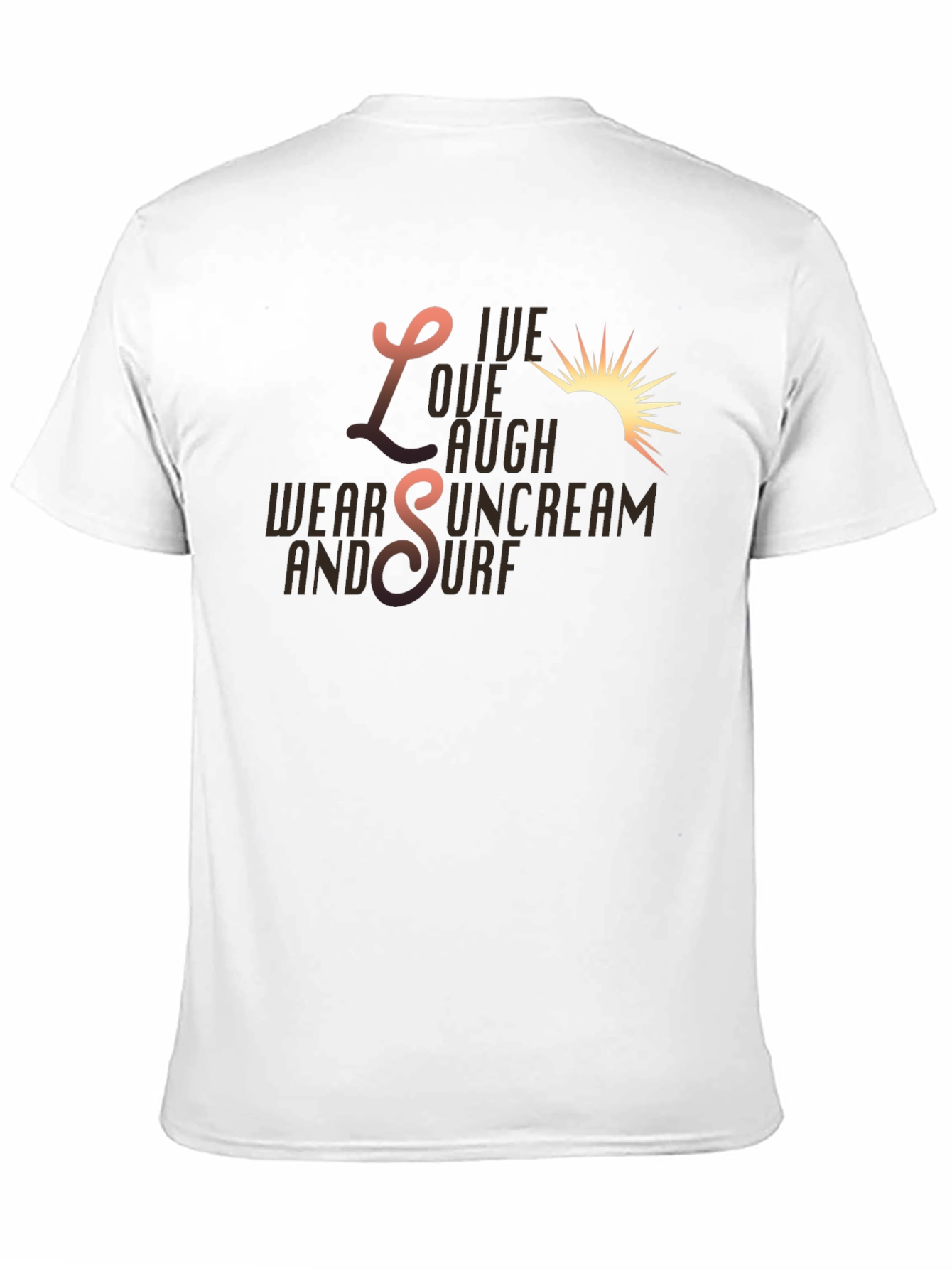 Live Laugh Sunscreen Surf Graphic Tee