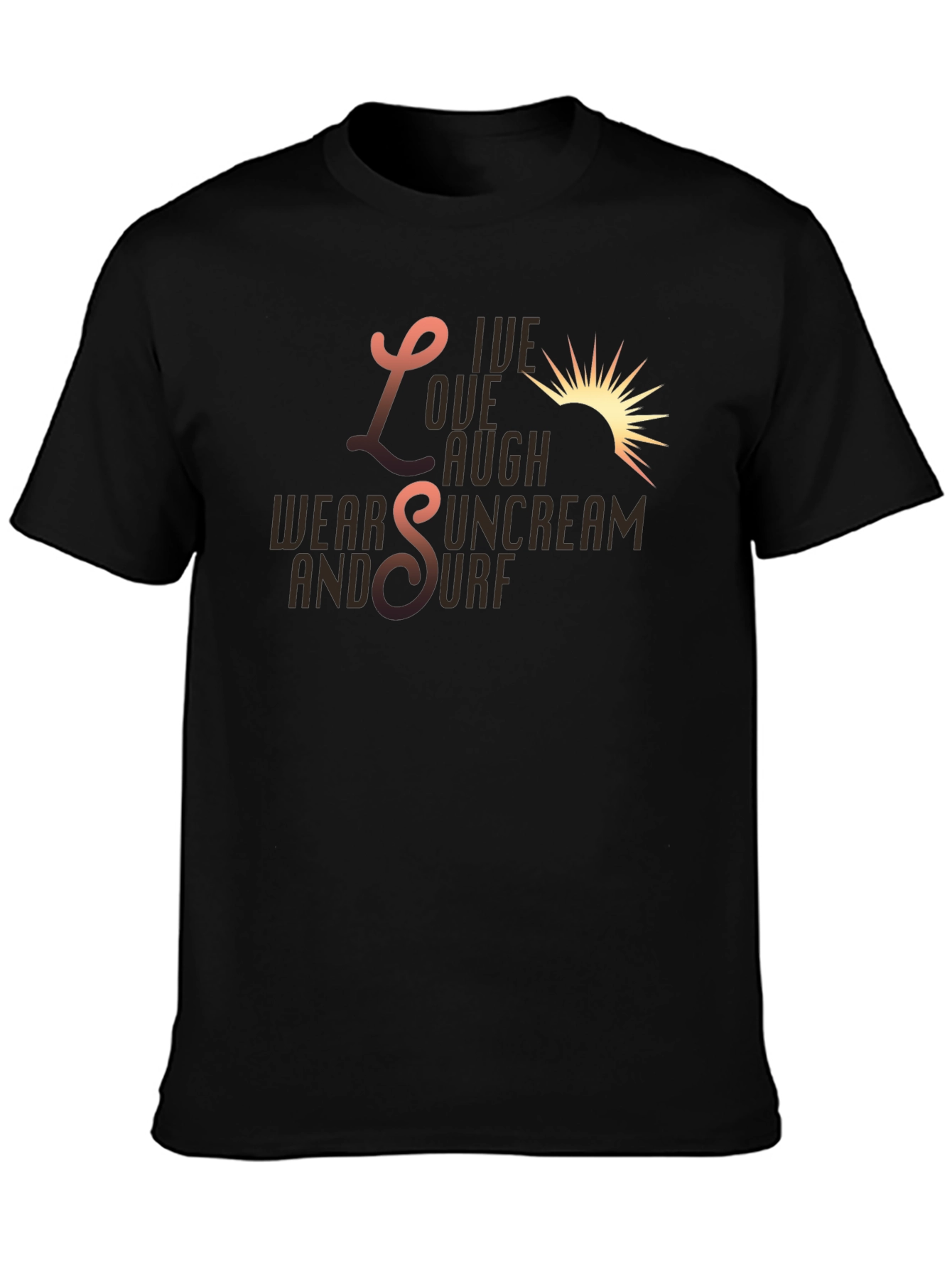 Live Laugh Sunscreen Surf Graphic Tee
