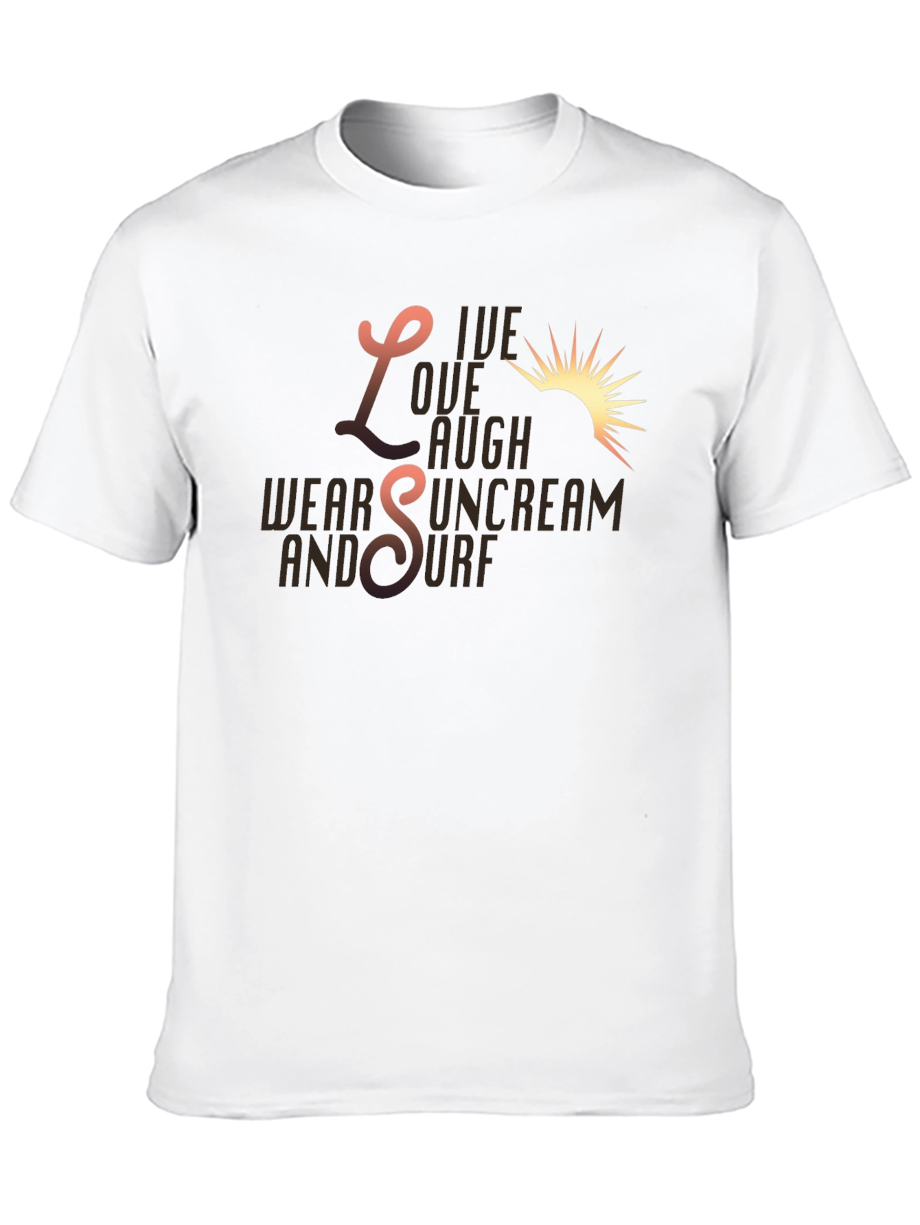 Live Laugh Sunscreen Surf Graphic Tee