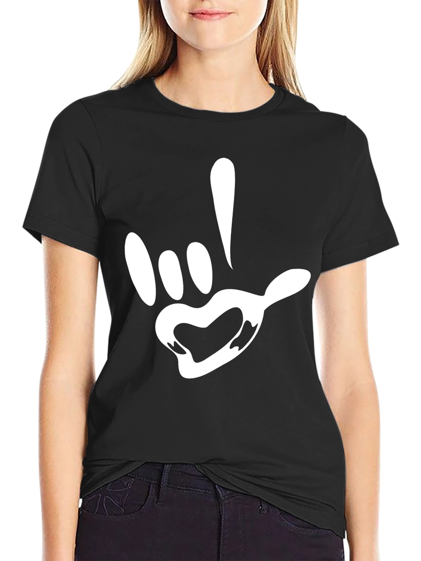 Cool Graphic Tee - I Love You Sign Language