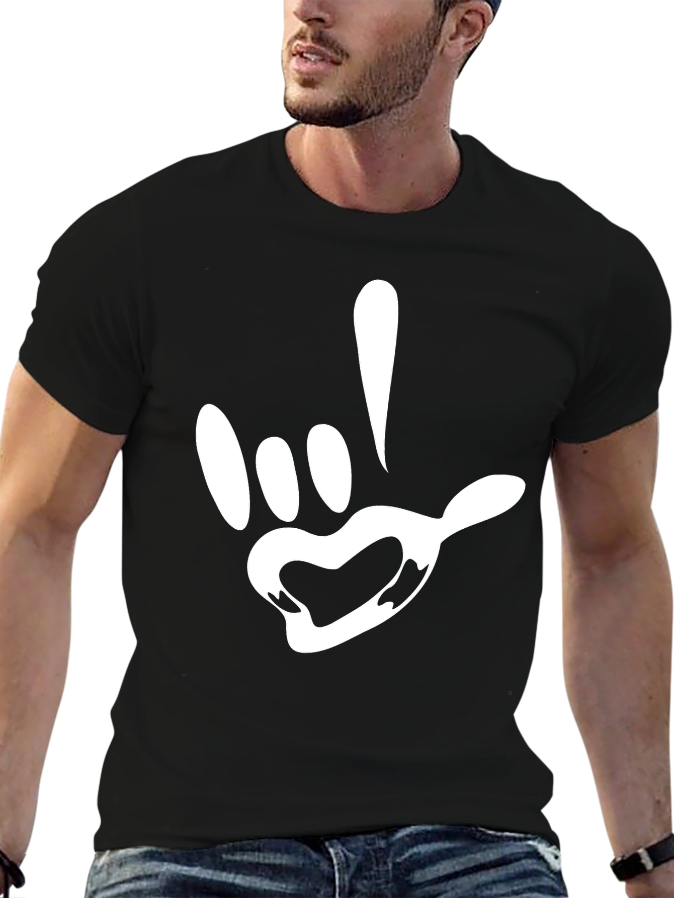 Cool Graphic Tee - I Love You Sign Language