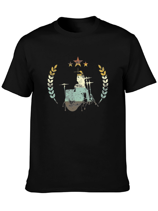 Vintage Drummer T-Shirt - Retro Music Tee