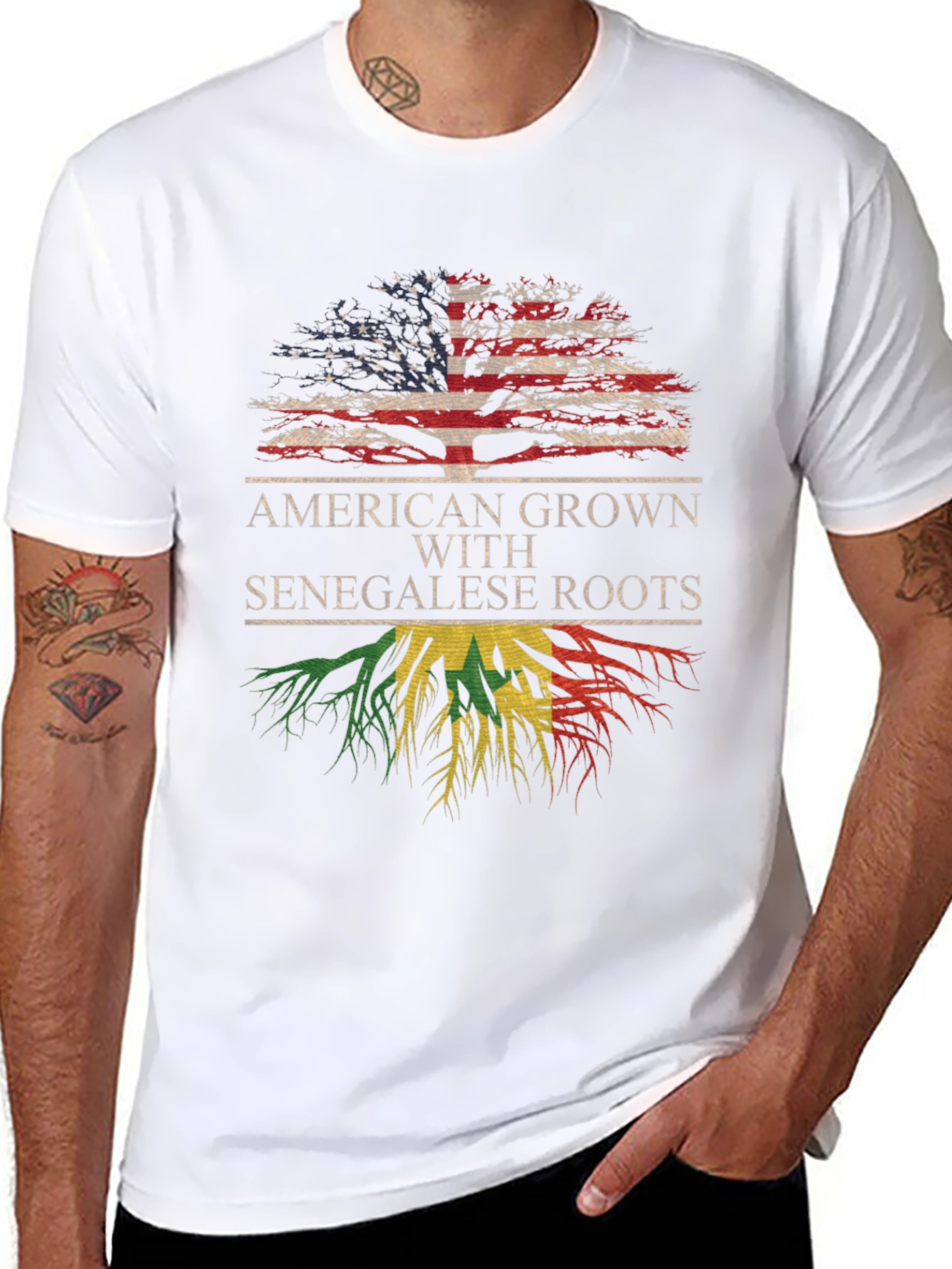 American Grown with Senegalese Roots Tee