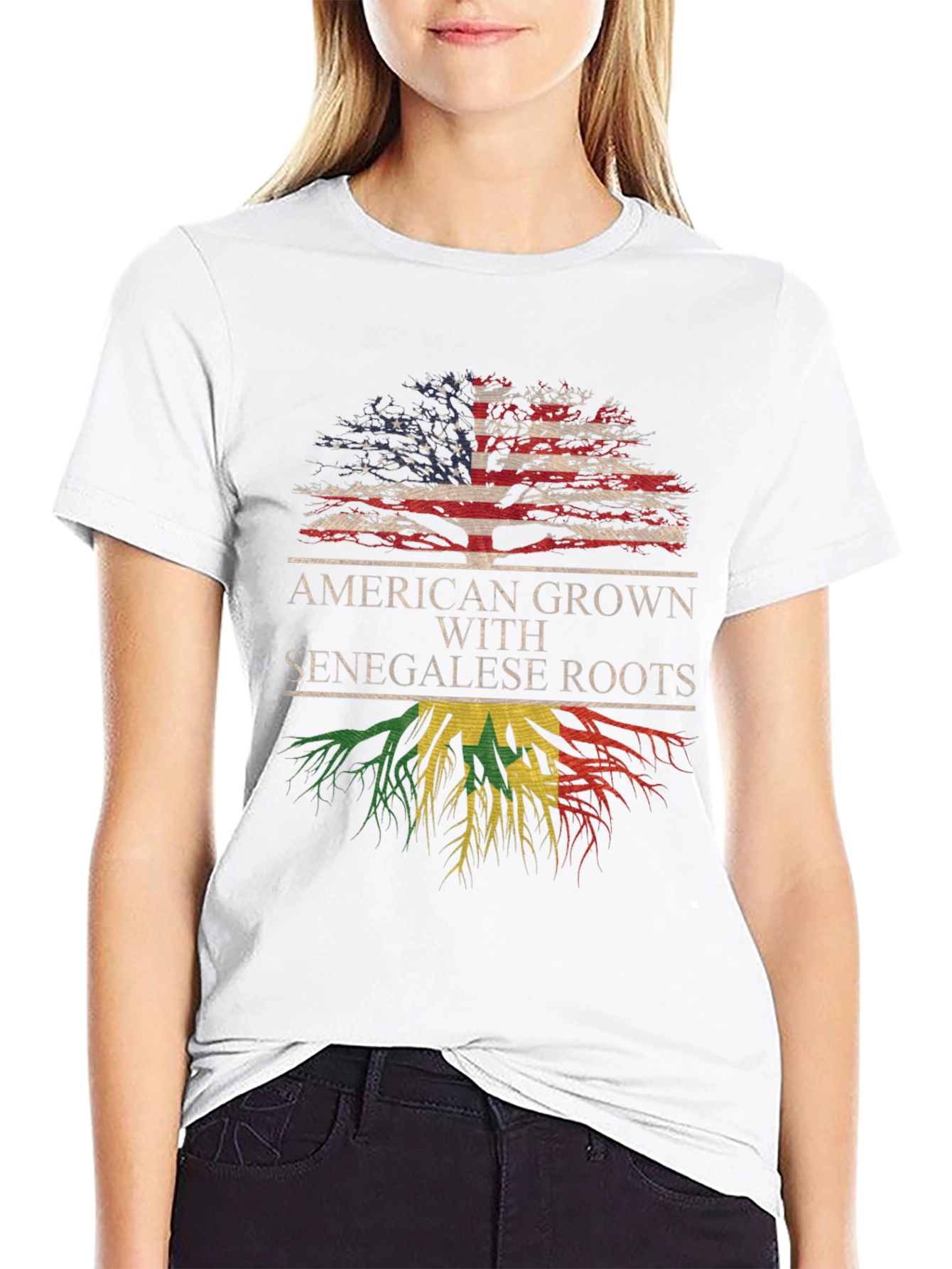 American Grown with Senegalese Roots Tee