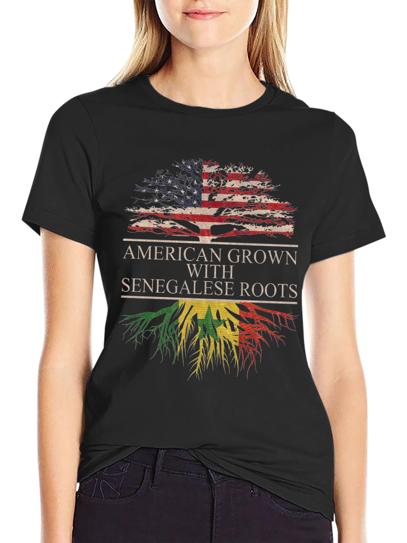 American Grown with Senegalese Roots Tee