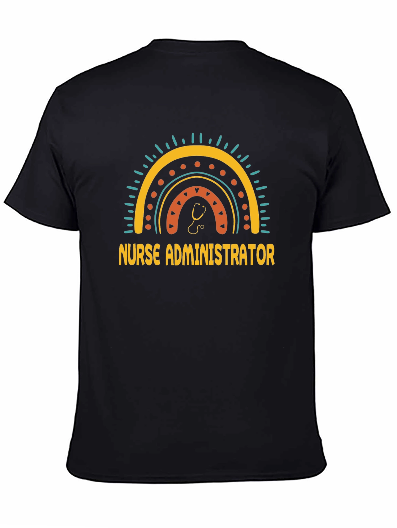 Nurse Administrator Rainbow Graphic T-Shirt