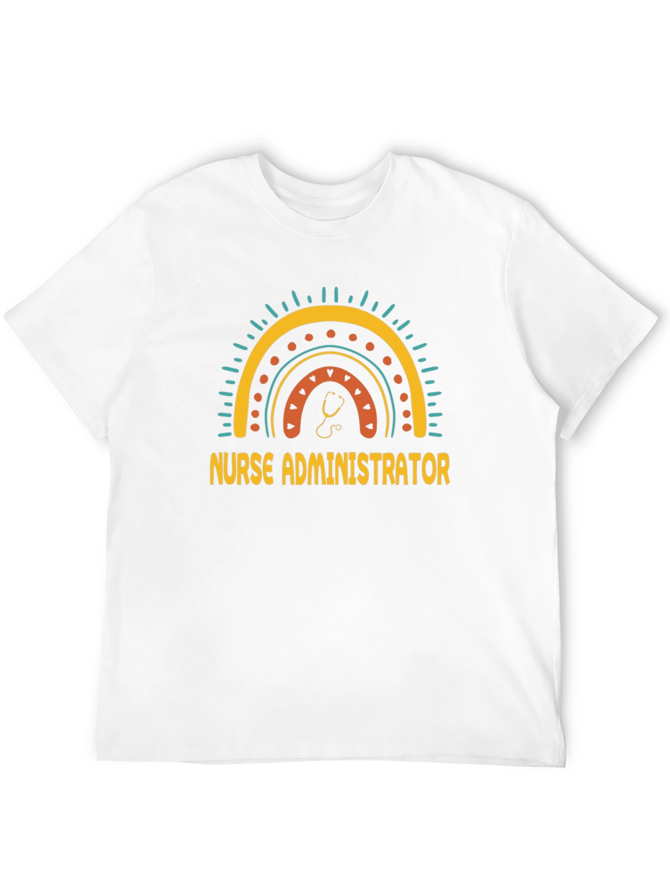 Nurse Administrator Rainbow Graphic T-Shirt