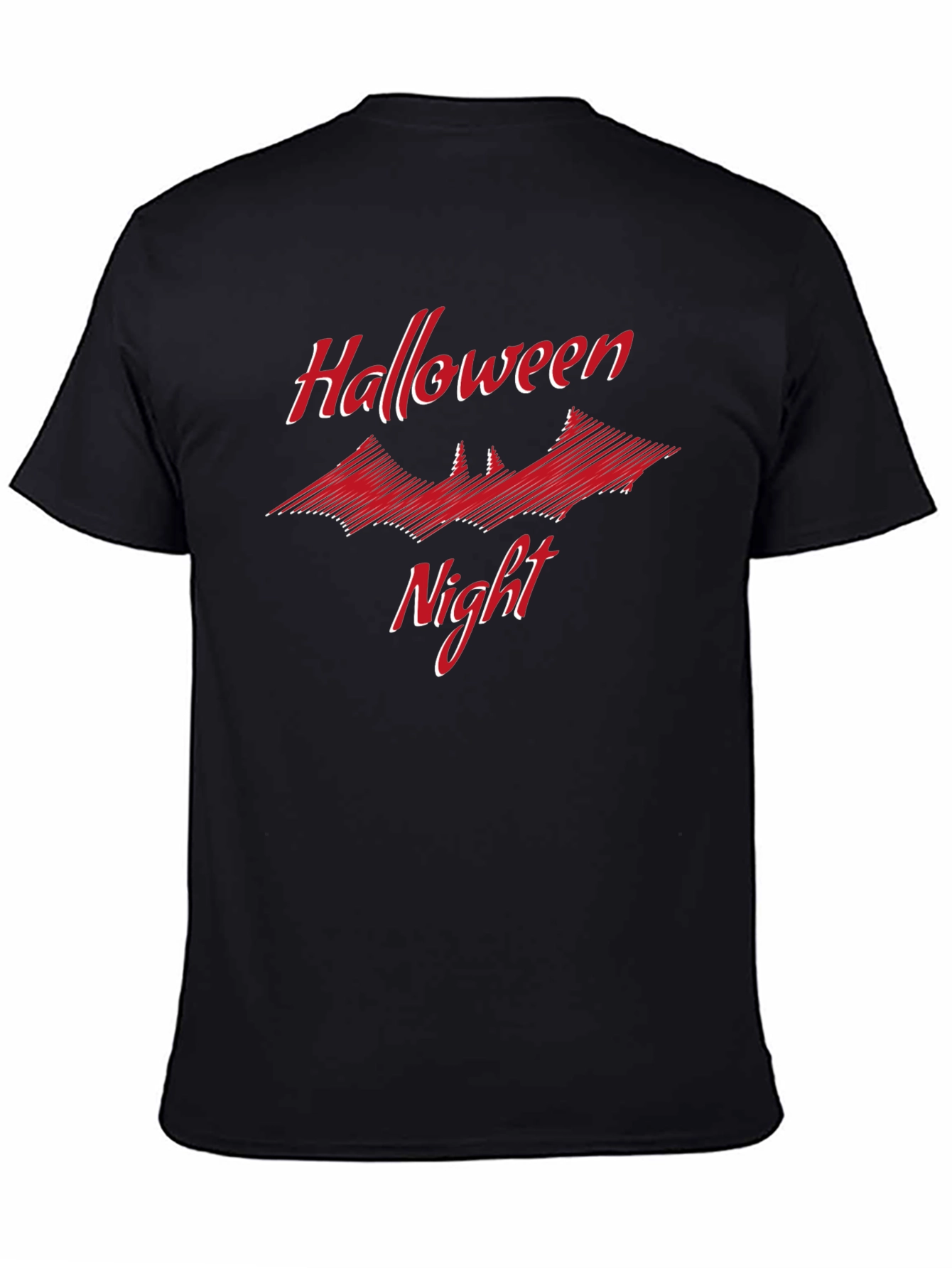 Halloween Night Graphic T-Shirt Bat Design