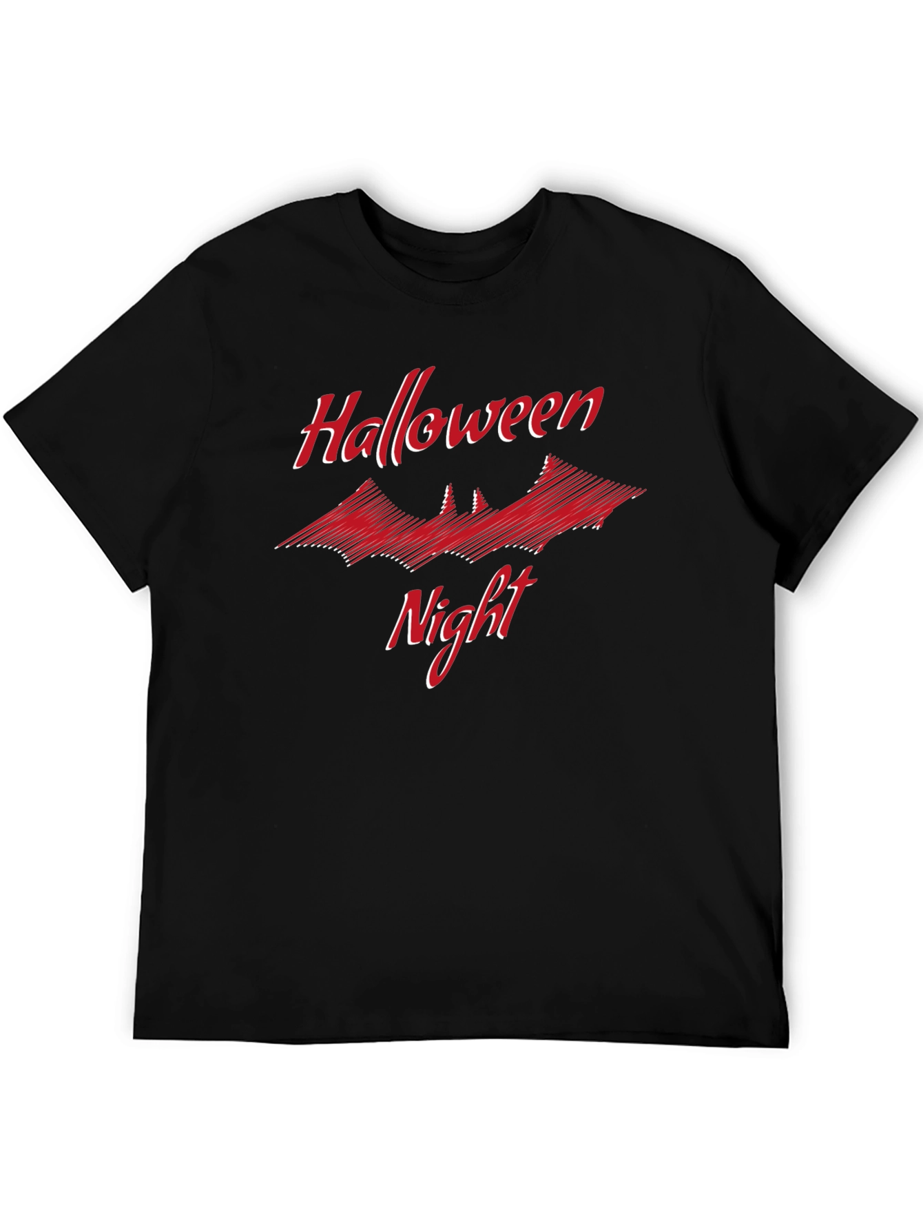 Halloween Night Graphic T-Shirt Bat Design