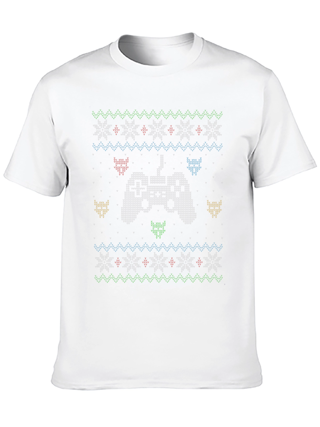 Gamer Christmas Sweater Pattern Tee