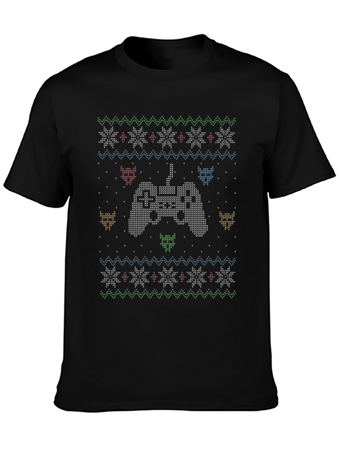 Gamer Christmas Sweater Pattern Tee
