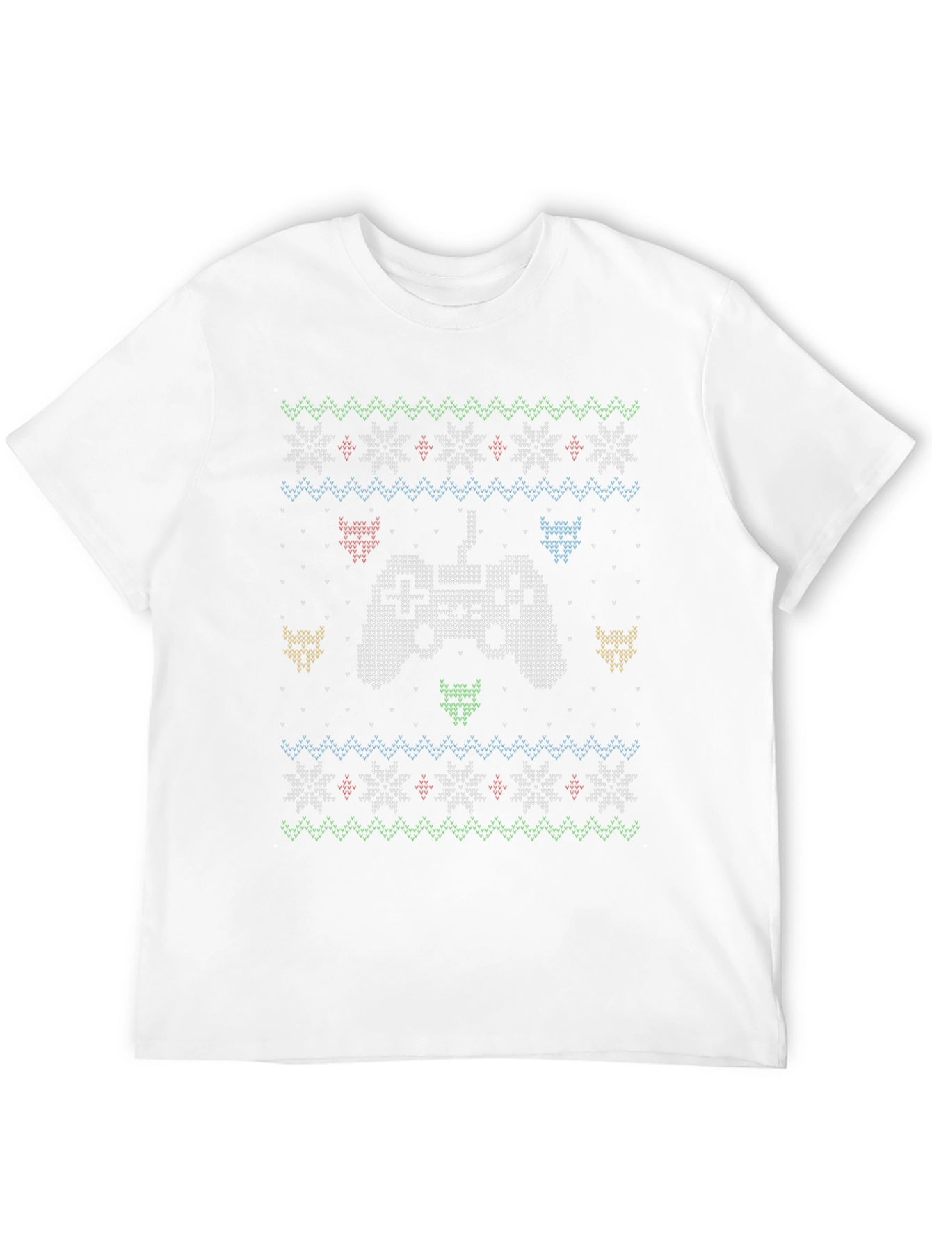 Gamer Christmas Sweater Pattern Tee