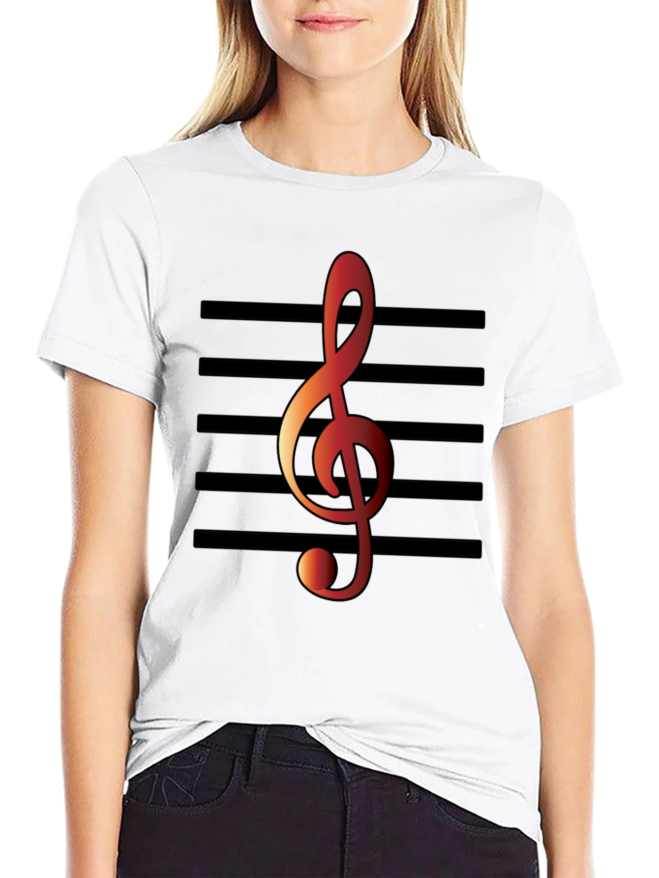 Musical Note T-Shirt - Treble Clef Design