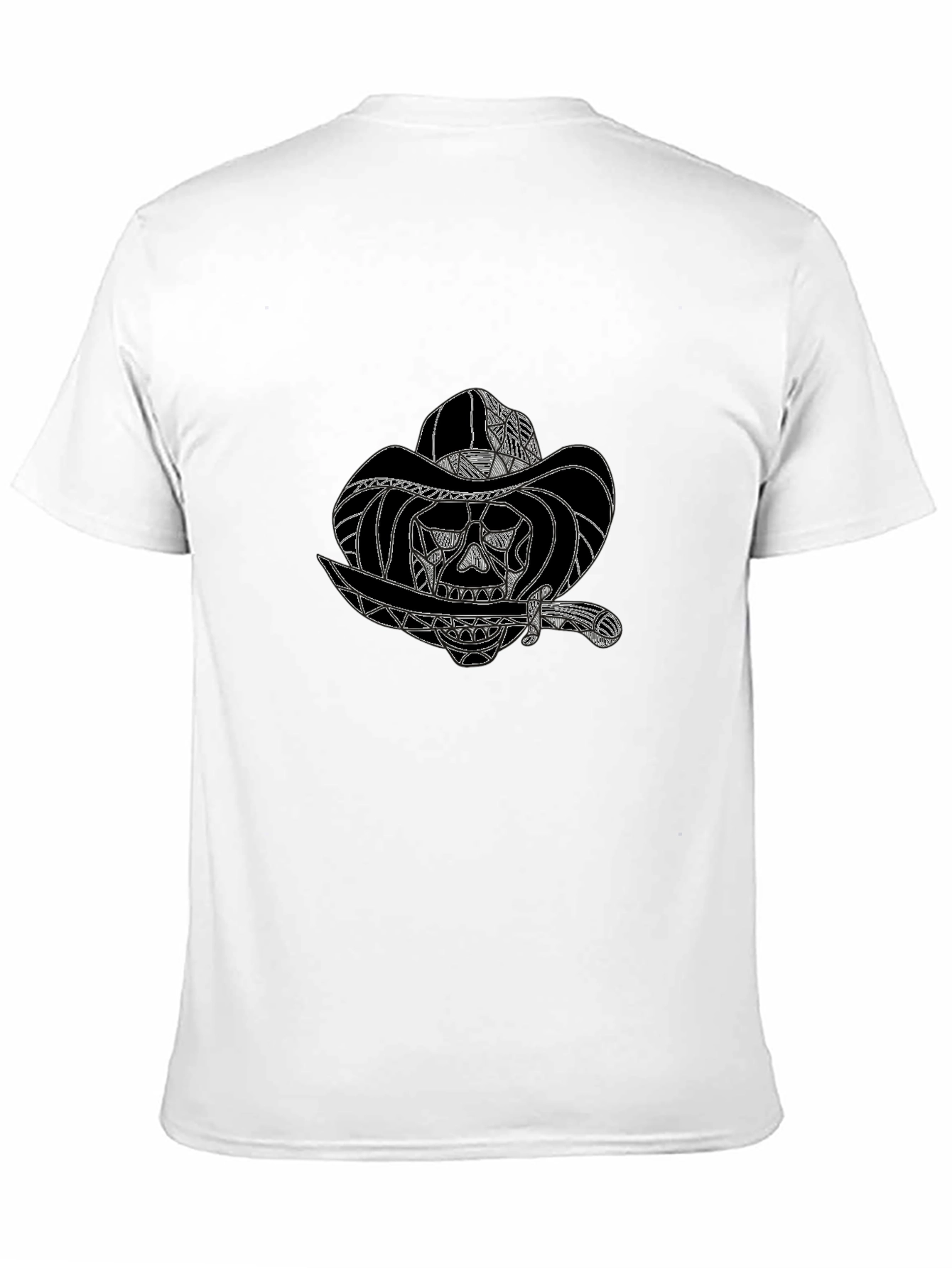 Skull Cowboy Graphic Black T-Shirt