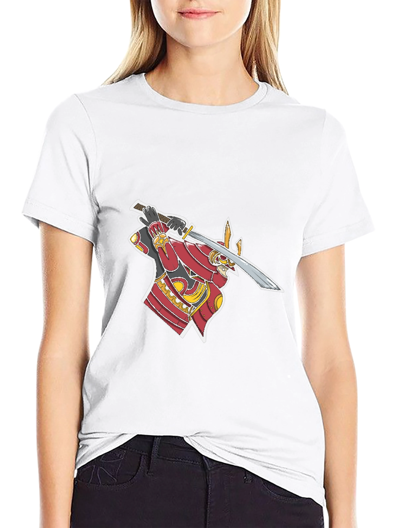 Samurai Graphic T-Shirt - Black Cotton Tee