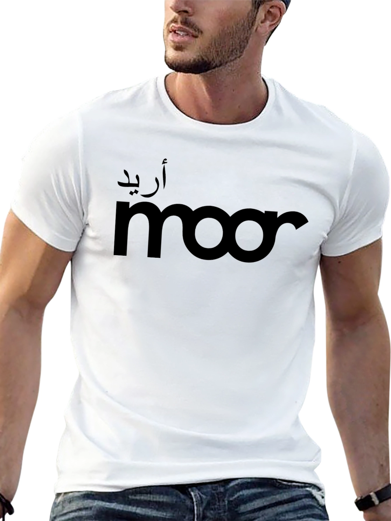 Mens Black Graphic T-Shirt - Moor Design