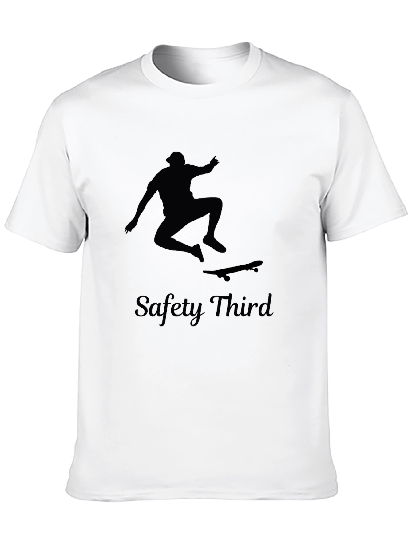 Safety Third Skateboarder Black Graphic Tee