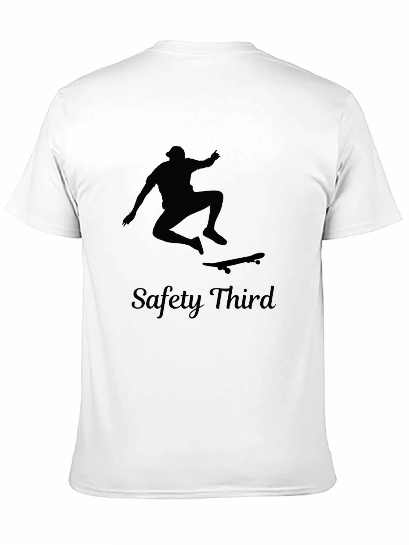 Safety Third Skateboarder Black Graphic Tee