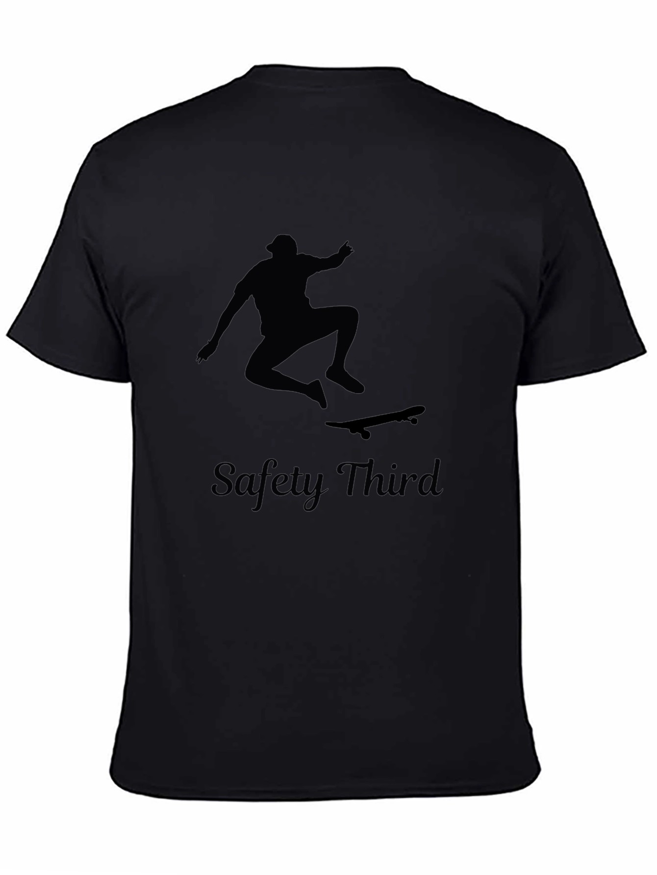 Safety Third Skateboarder Black Graphic Tee