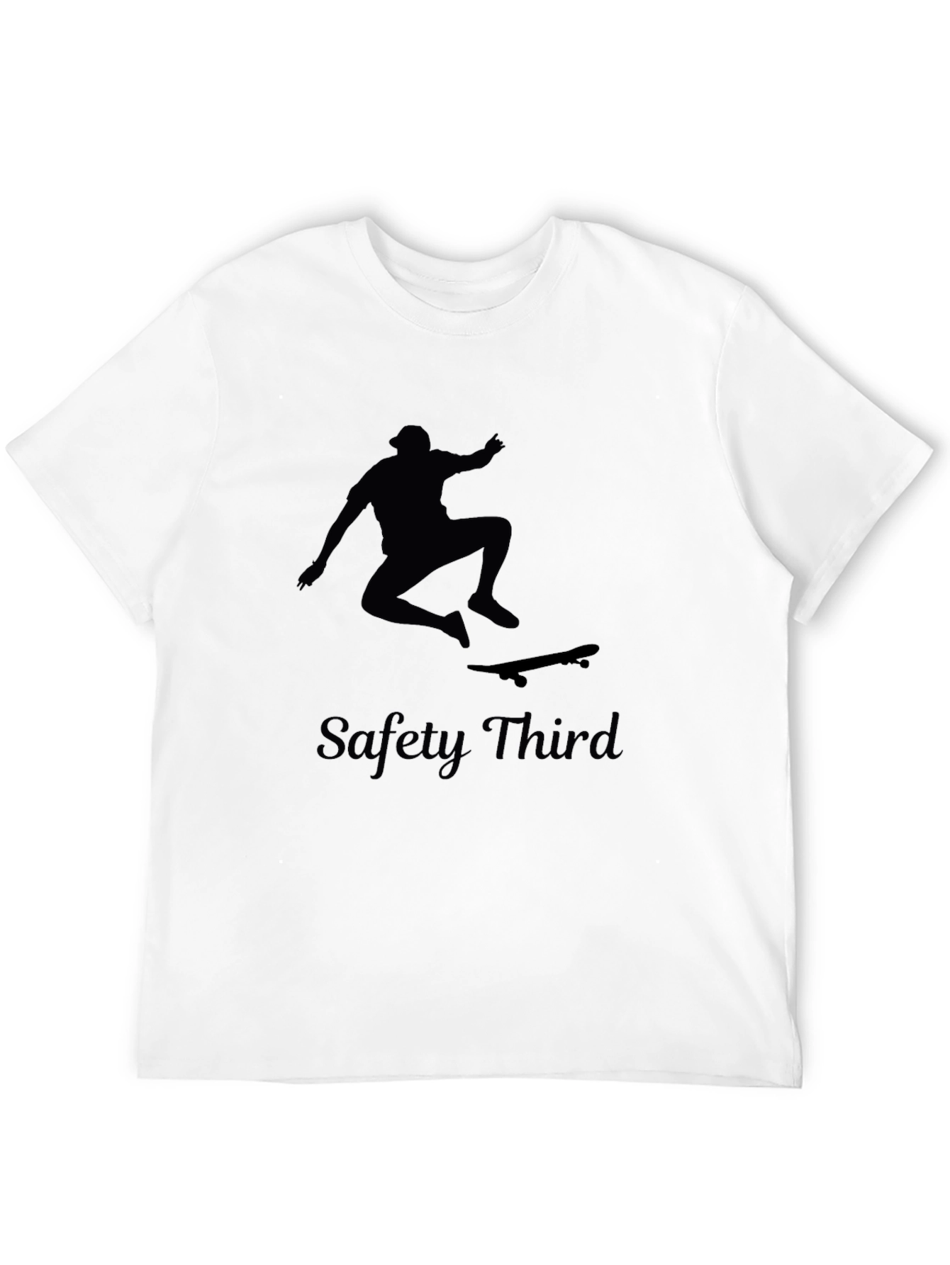 Safety Third Skateboarder Black Graphic Tee