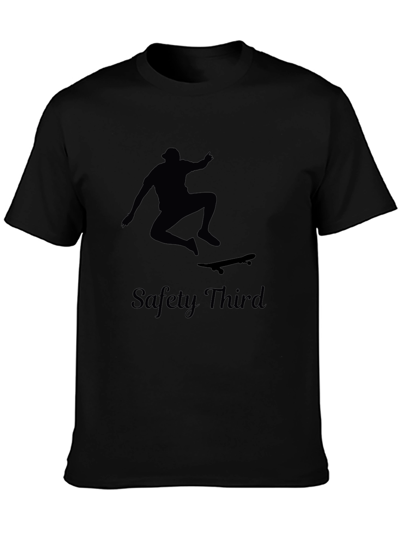 Safety Third Skateboarder Black Graphic Tee