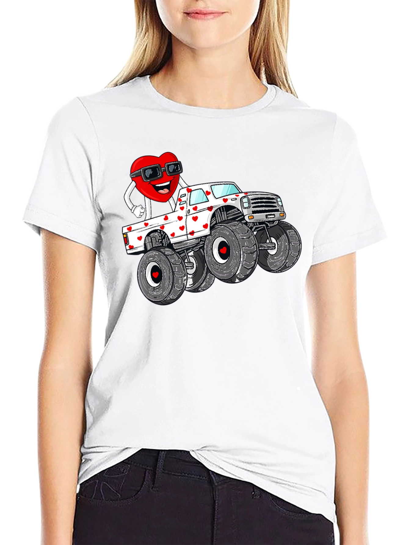 Valentine Monster Truck T-Shirt