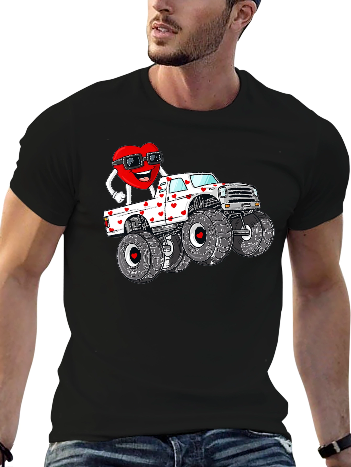 Valentine Monster Truck T-Shirt