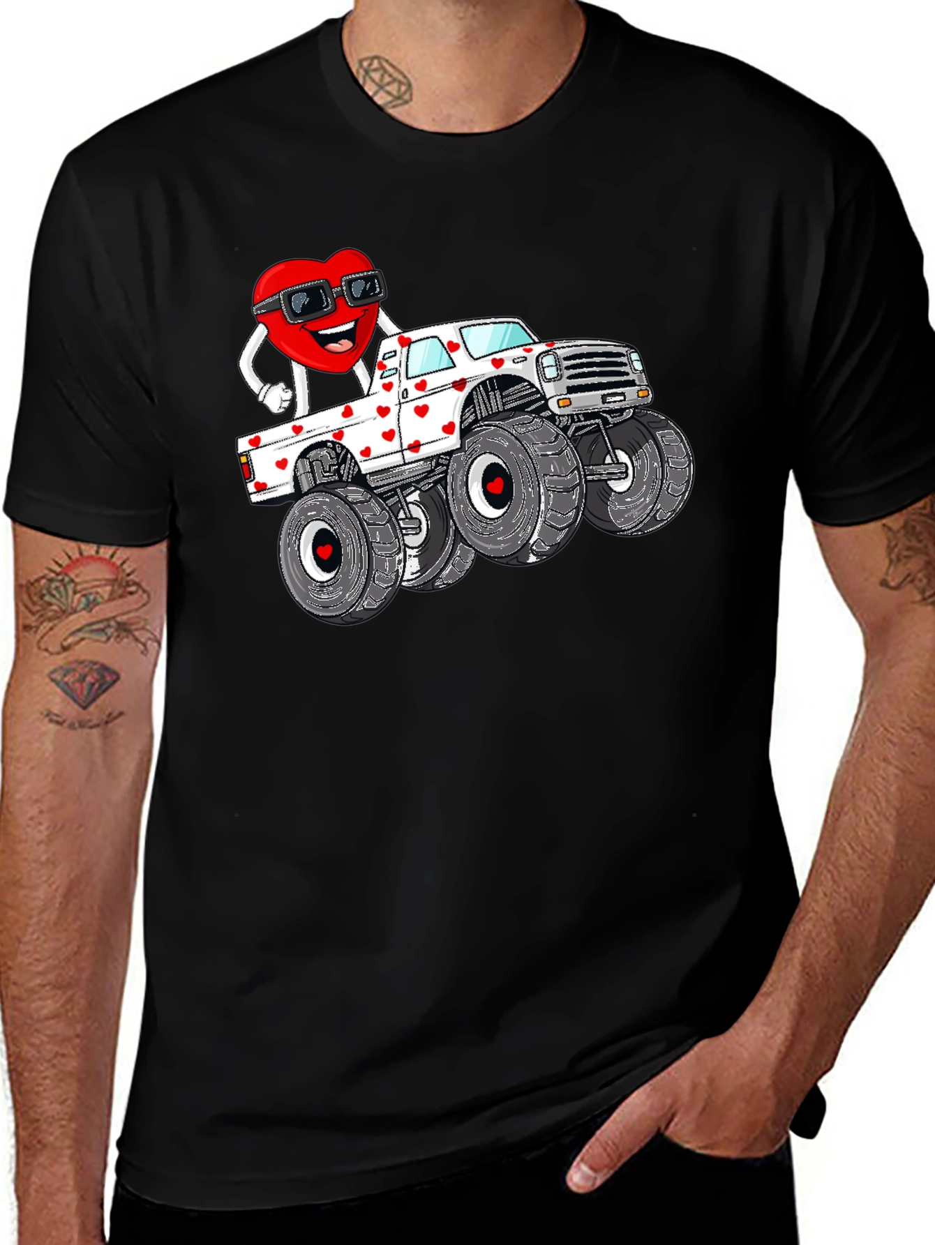 Valentine Monster Truck T-Shirt