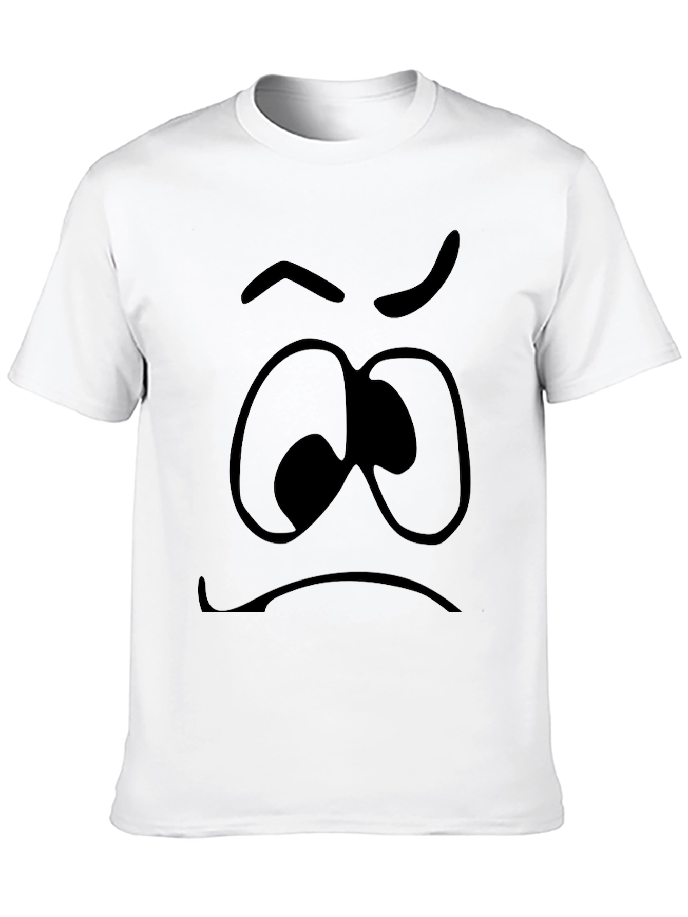 Grumpy Face Graphic Tee - Express Your Mood!