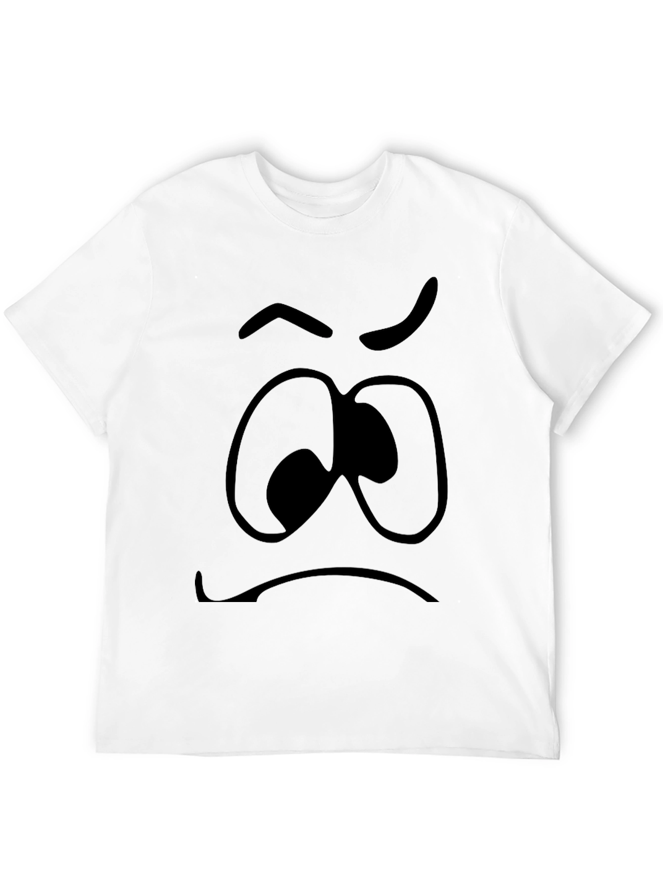Grumpy Face Graphic Tee - Express Your Mood!