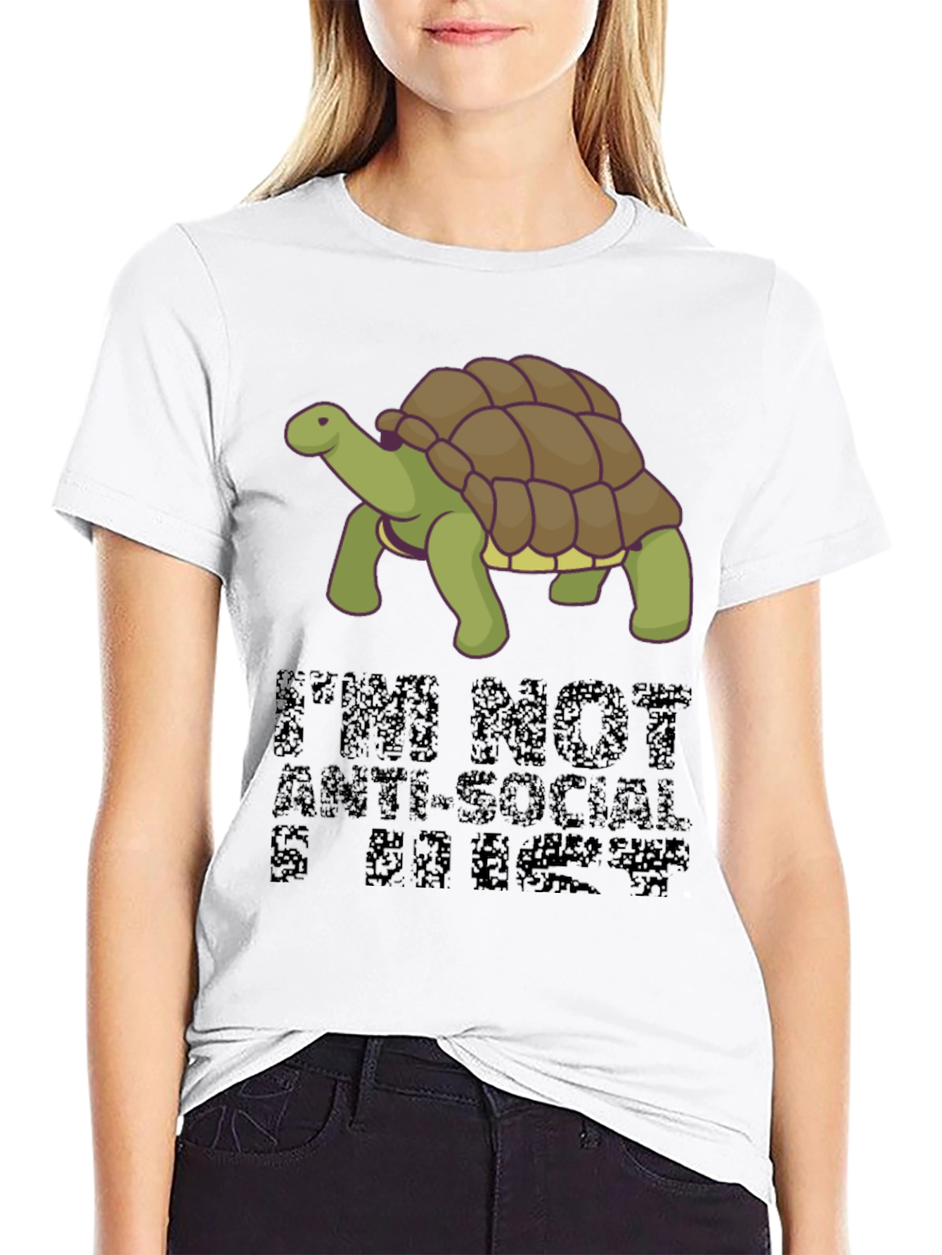 Turtle T-Shirt: Anti-Social & OK
