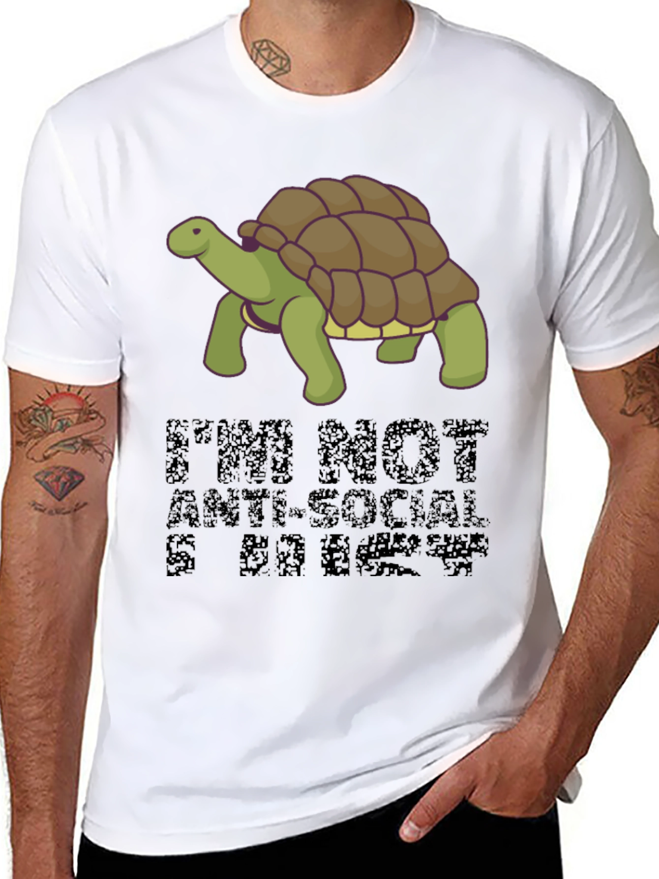 Turtle T-Shirt: Anti-Social & OK