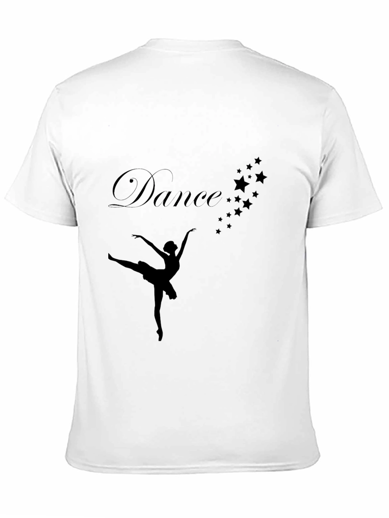 Dance Graphic Tee - Ballerina & Stars Black Shirt