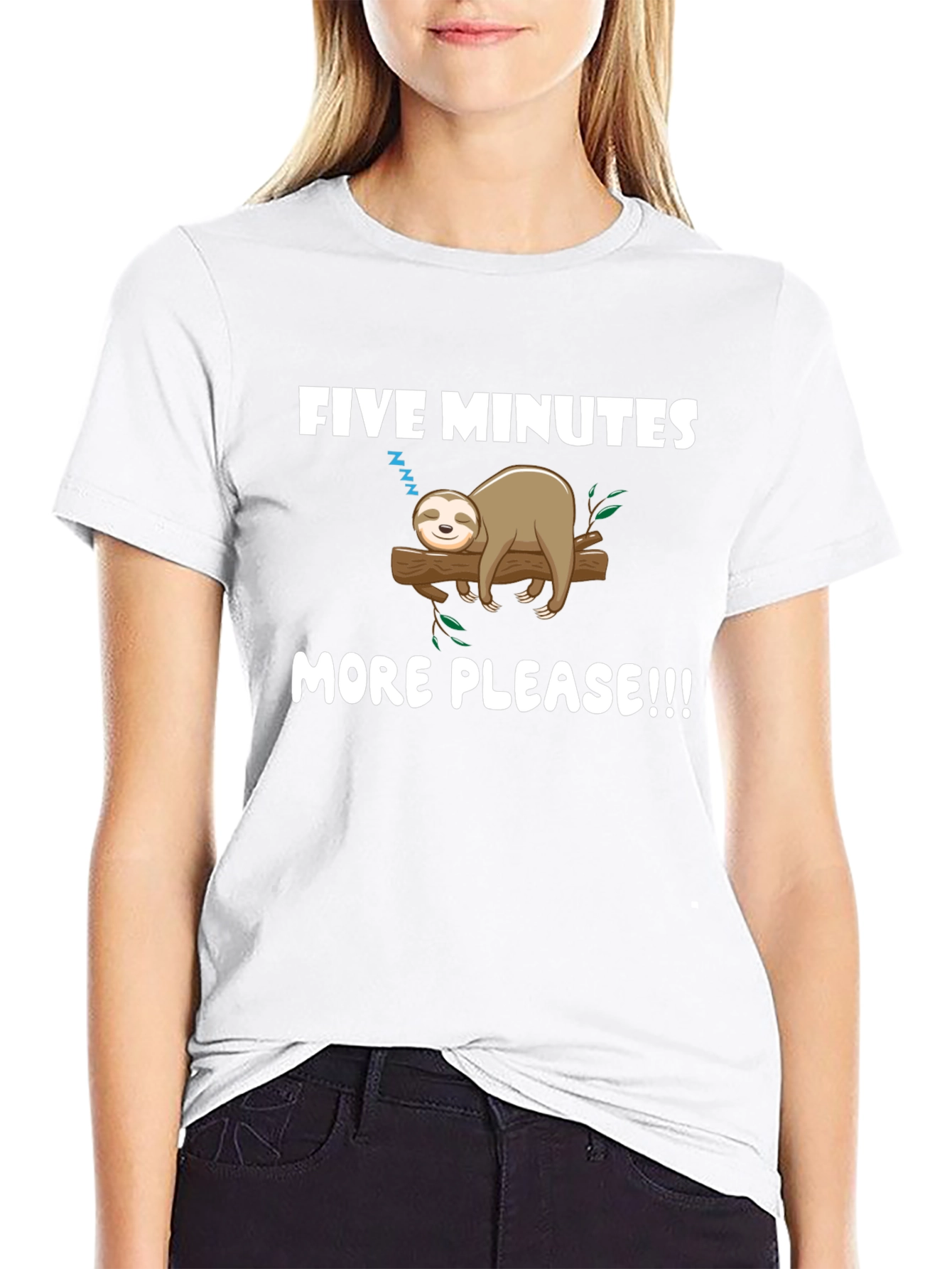 Five Minutes More Sloth Graphic Tee