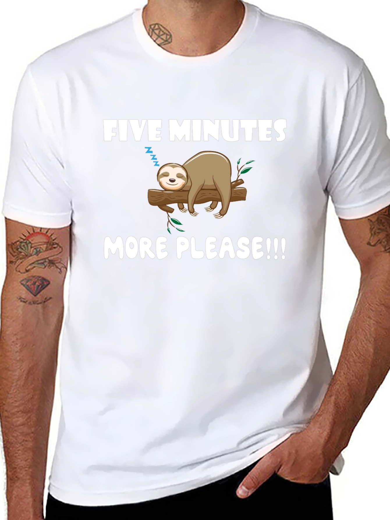 Five Minutes More Sloth Graphic Tee
