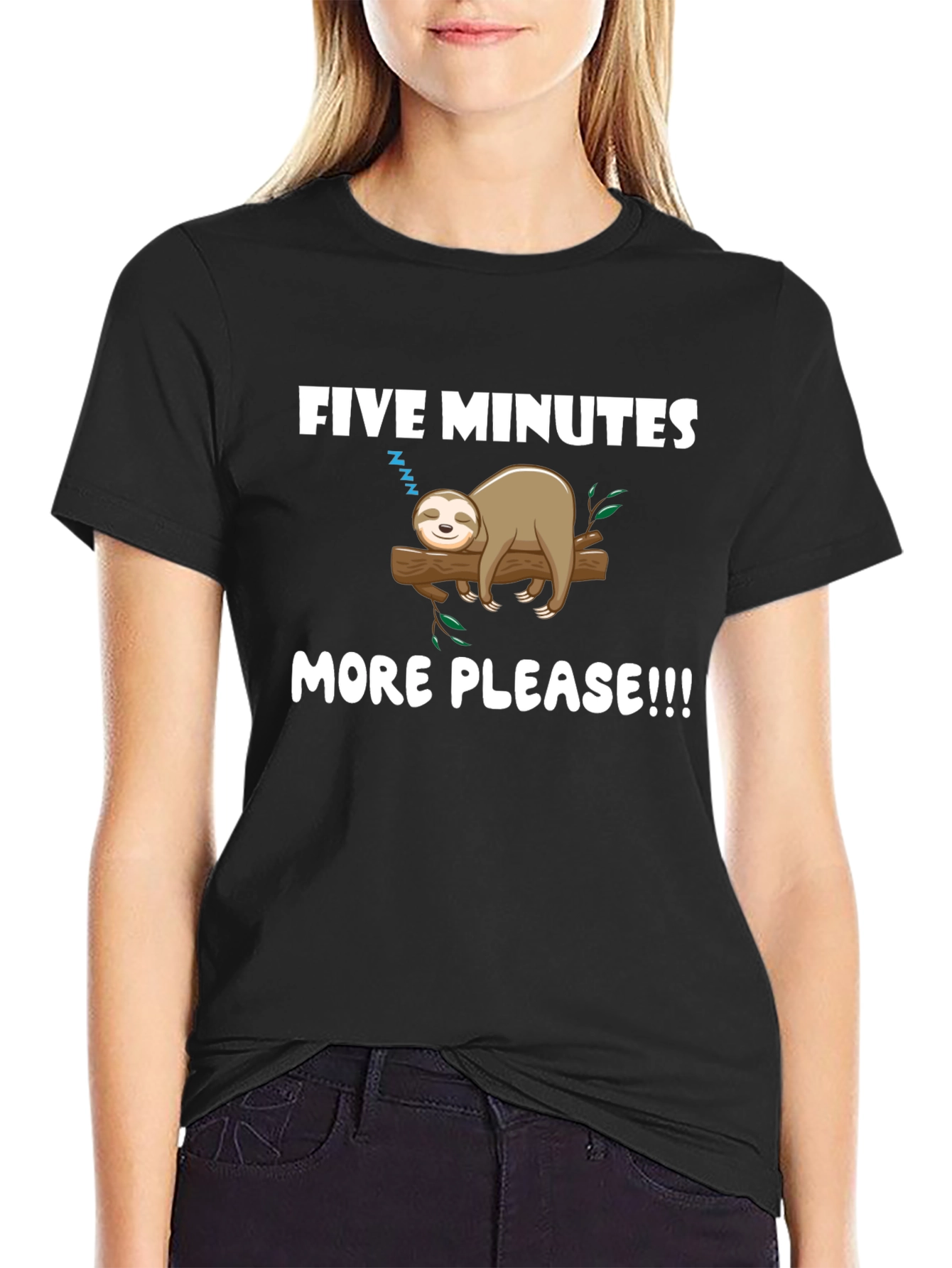 Five Minutes More Sloth Graphic Tee