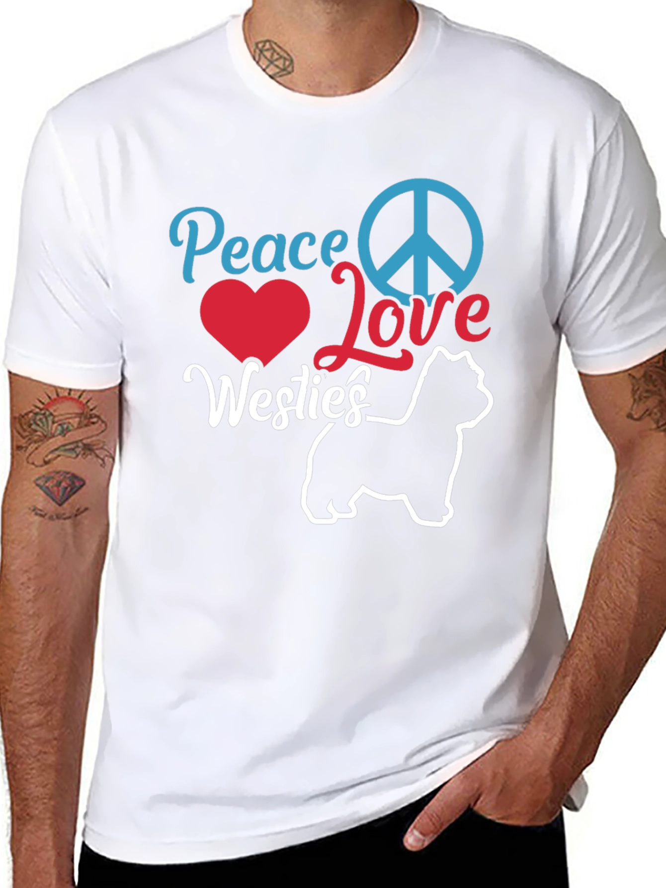 Peace Love Westies Graphic T-Shirt
