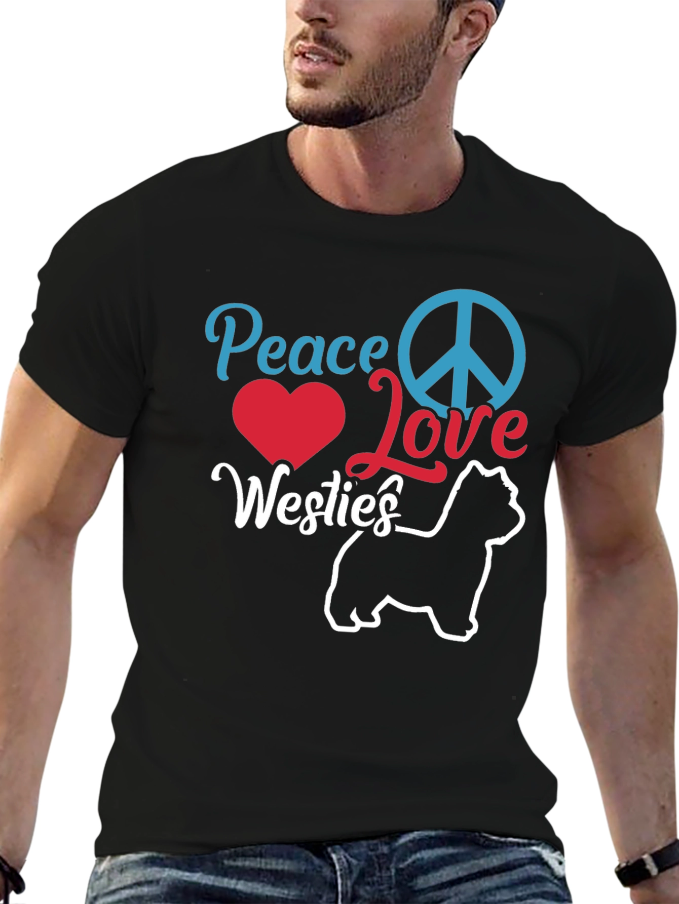 Peace Love Westies Graphic T-Shirt