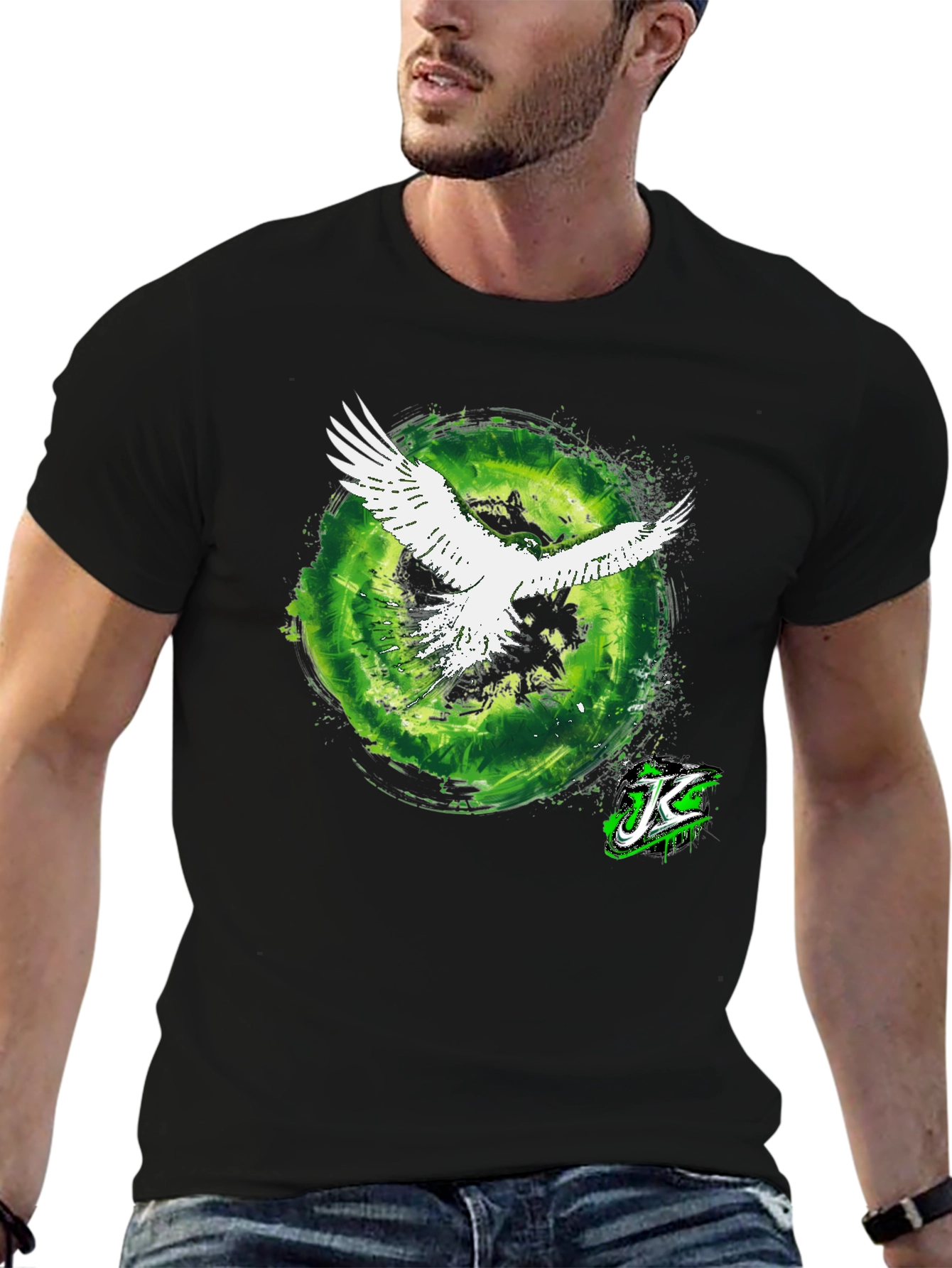 Eagle Portal Graphic Tee - Cool Black T-Shirt