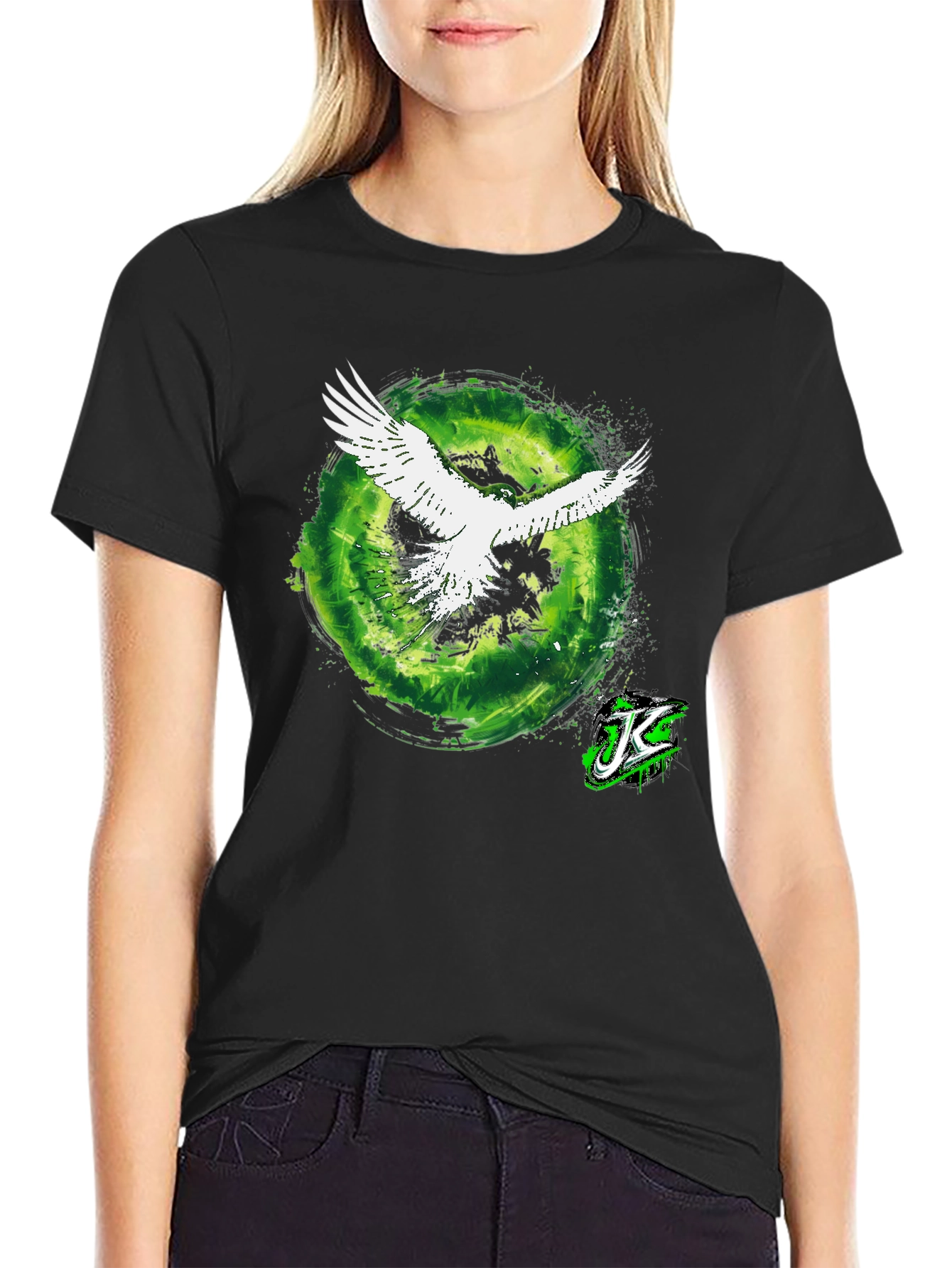 Eagle Portal Graphic Tee - Cool Black T-Shirt