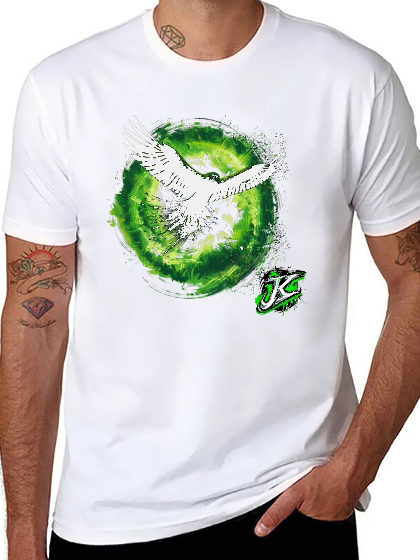 Eagle Portal Graphic Tee - Cool Black T-Shirt