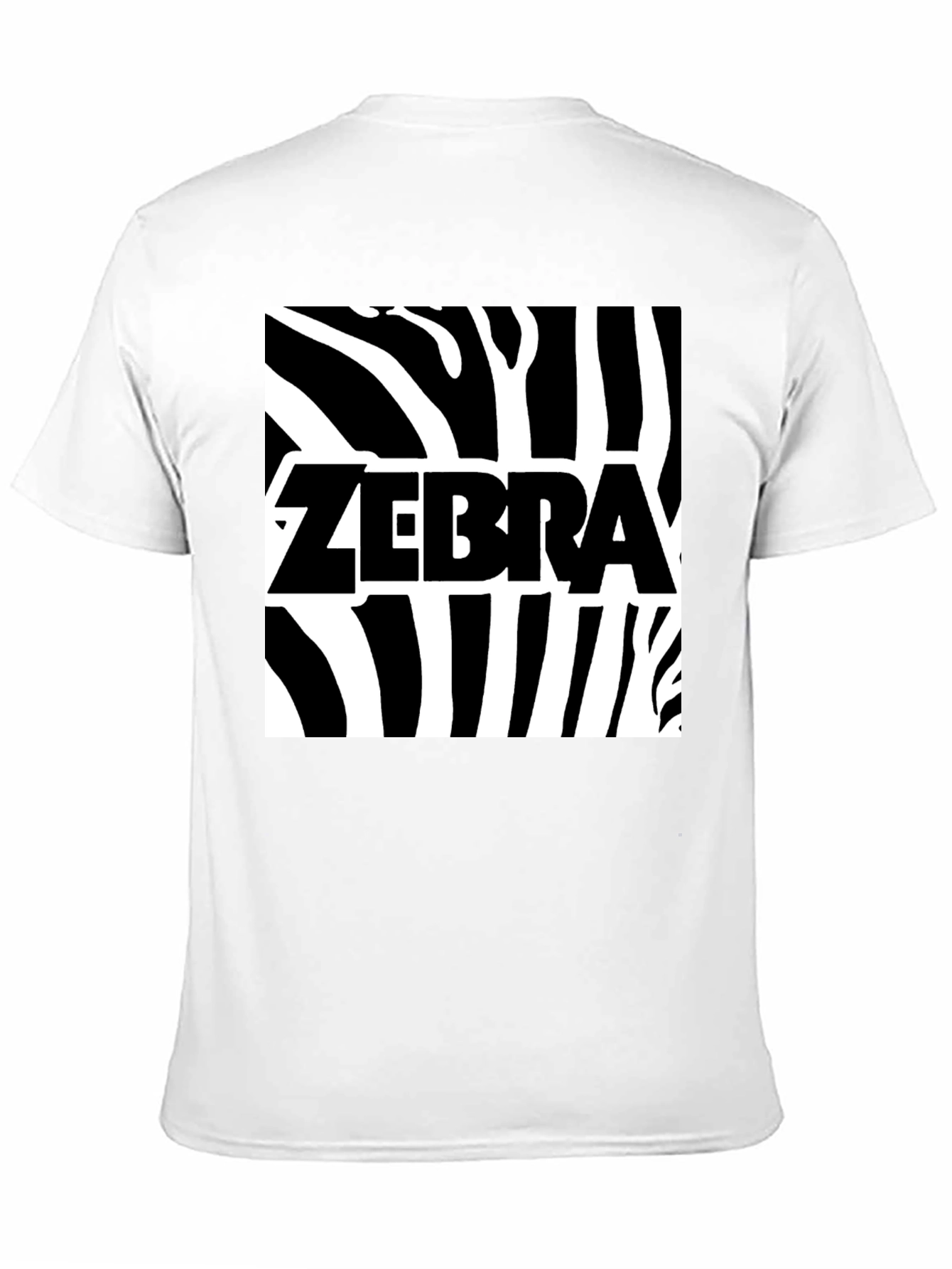 Zebra Print Graphic Tee - Black Cotton T-Shirt