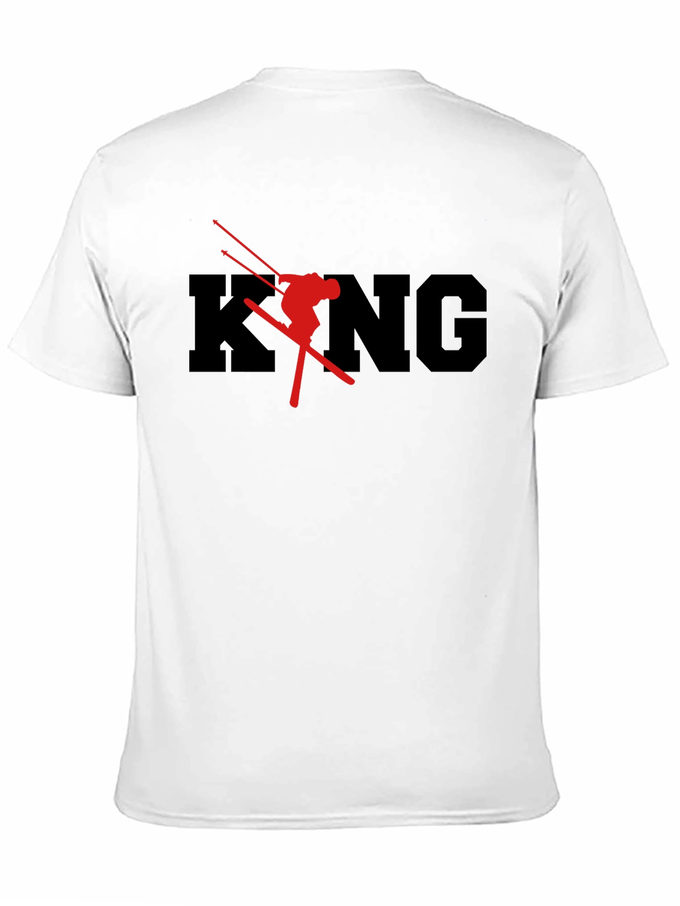 King Ski T-Shirt - Black Cotton Graphic Tee
