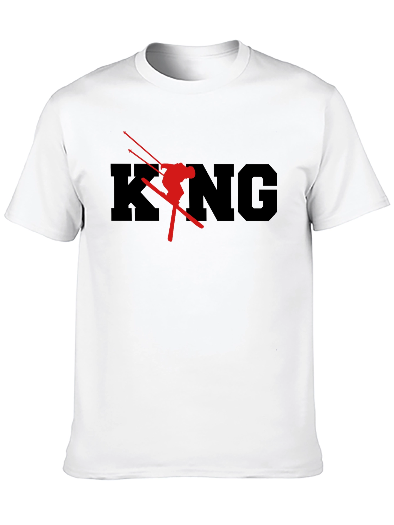 King Ski T-Shirt - Black Cotton Graphic Tee