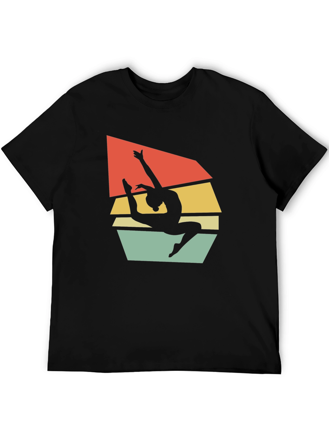 Gymnastics Retro Black T-Shirt