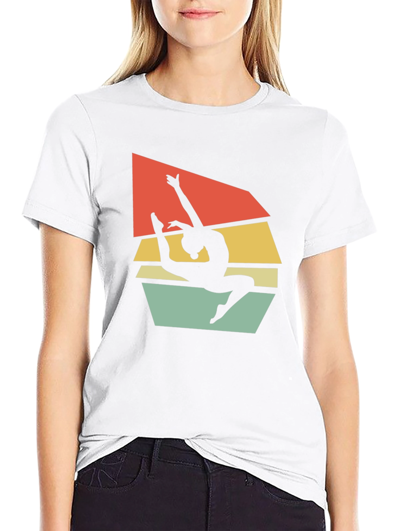 Gymnastics Retro Black T-Shirt