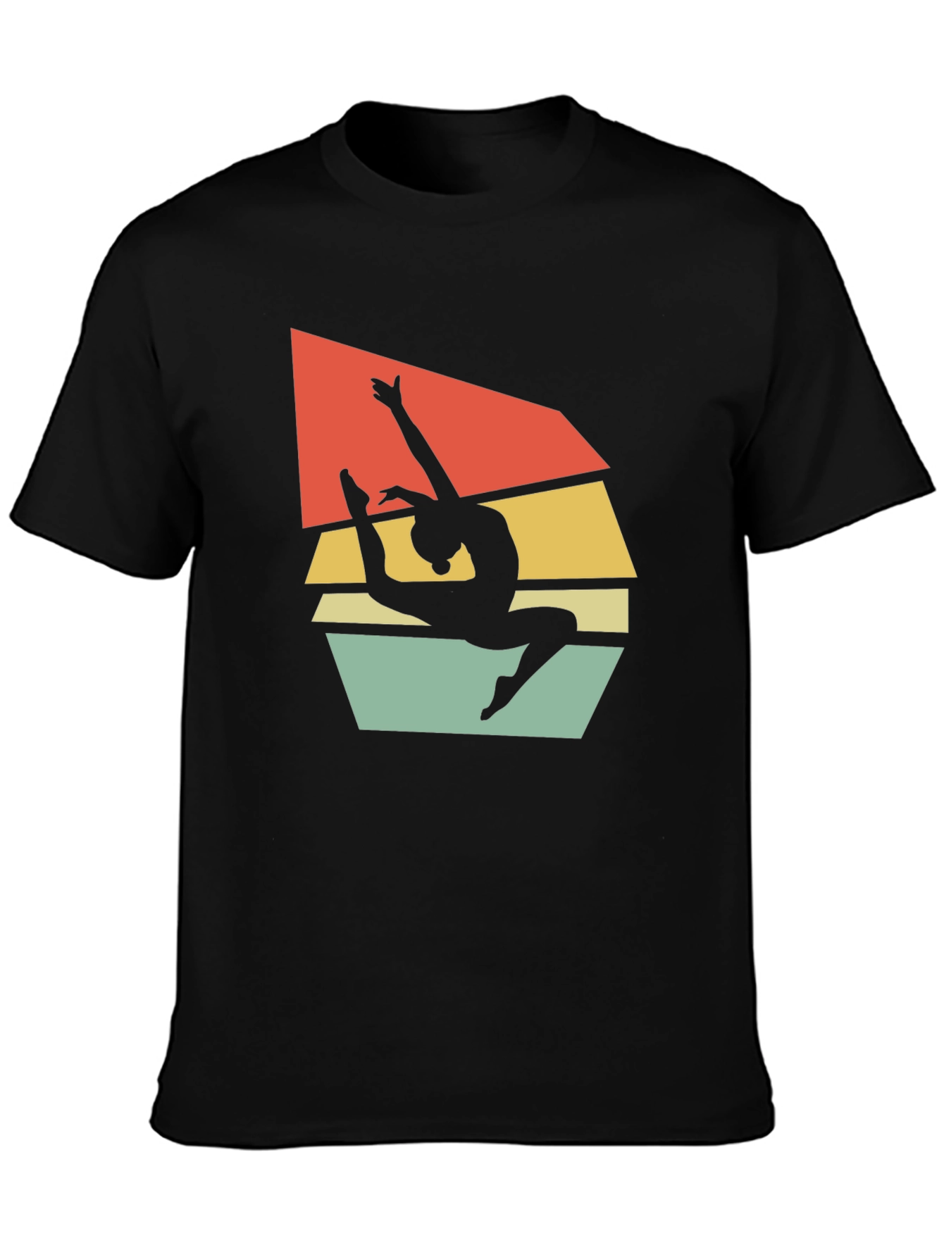 Gymnastics Retro Black T-Shirt