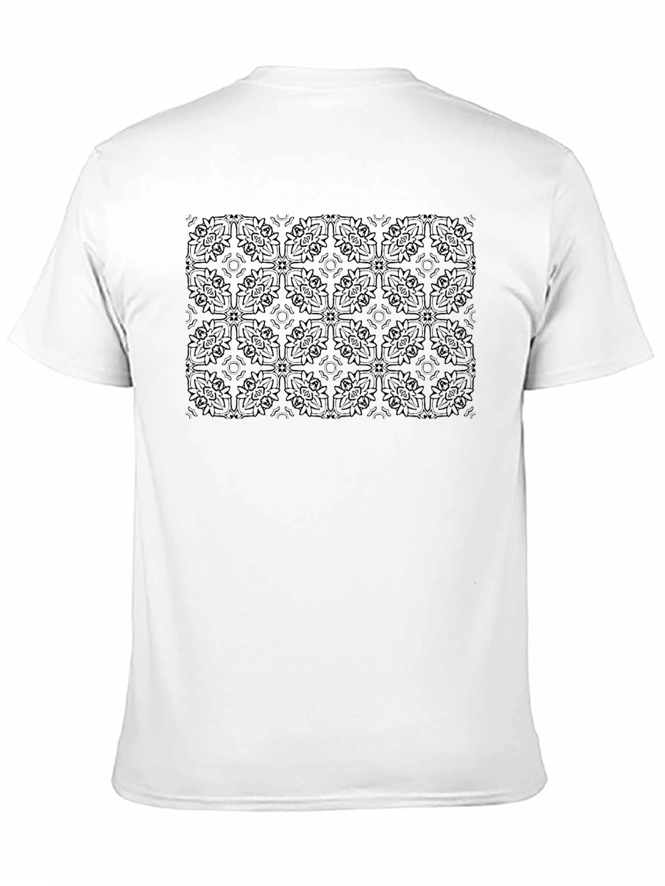 Patterned Crew Neck T-Shirt