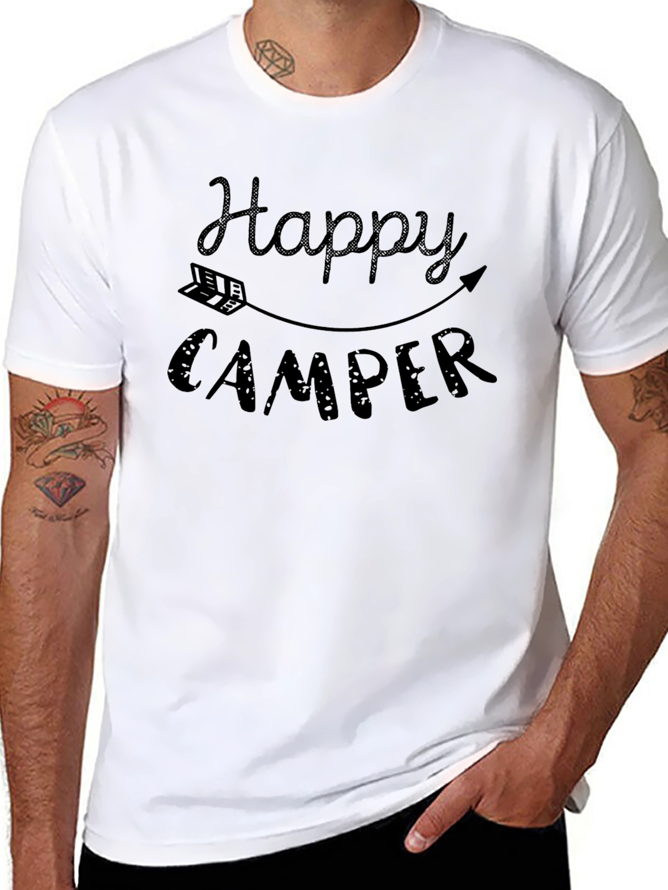 Happy Camper Graphic Tee - Camping Adventure Shirt
