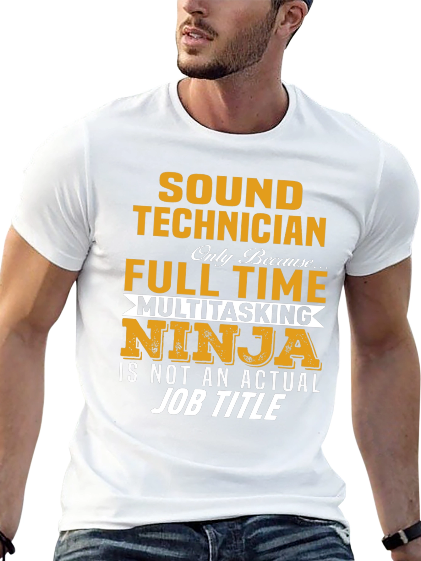 Sound Technician Multitasking Ninja Graphic T-Shirt